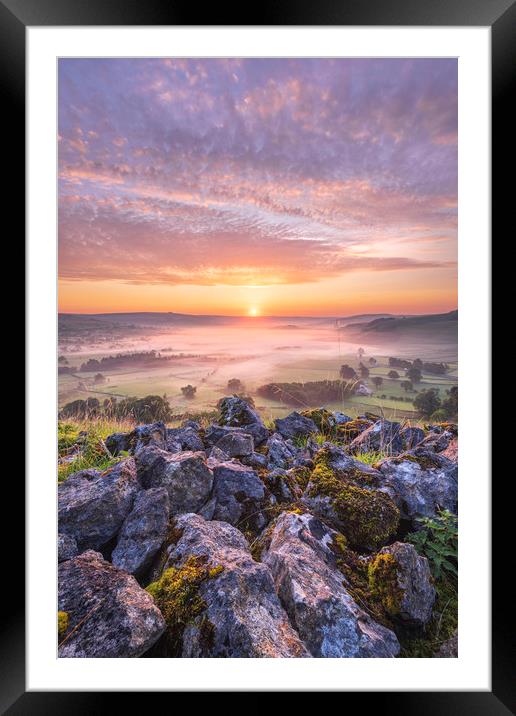 Peak District September sunrise Framed Mounted Print by John Finney
