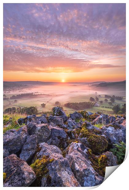 Peak District September sunrise Print by John Finney