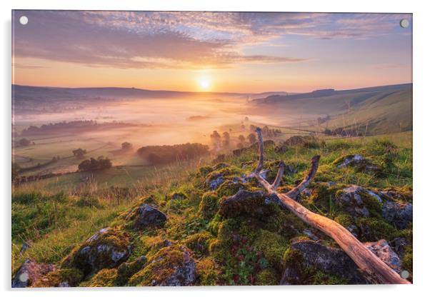 British landscape in the Peak District Acrylic by John Finney