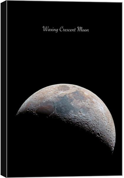 Waxing Crescent Moon Canvas Print by Karl McCarthy