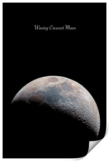 Waxing Crescent Moon Print by Karl McCarthy