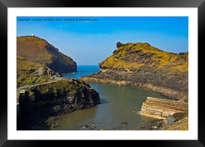 boscastle cornwall Framed Mounted Print by Kevin Britland
