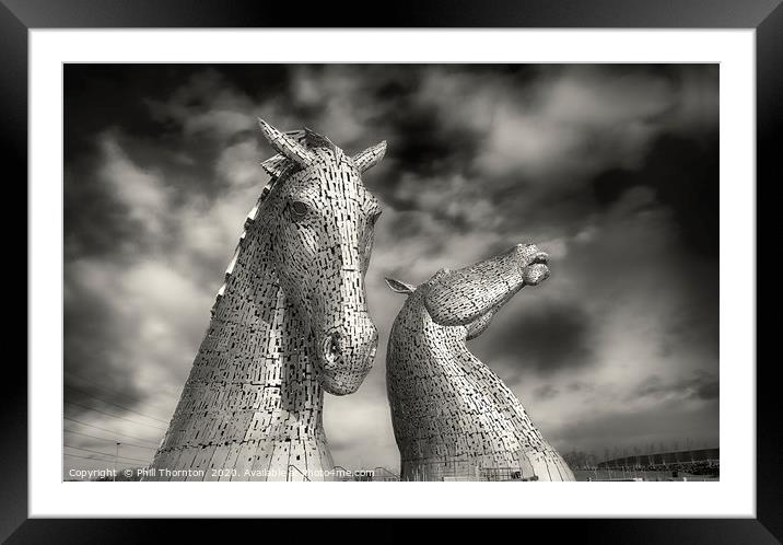 The Kelpies Framed Mounted Print by Phill Thornton