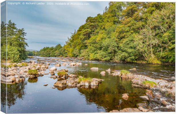 A Hazy Early Autumn Morning on the River Tees 1 Canvas Print by Richard Laidler