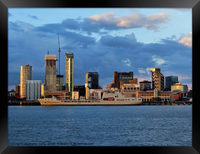 A Liverpool Skyline Framed Print by Photography by Sharon Long 