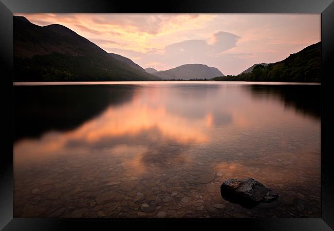 Sunset Buttermere, Cumbria Framed Print by David Lewins (LRPS)