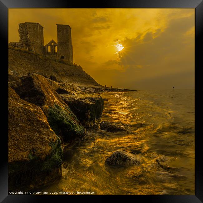 Reculver Towers Framed Print by Anthony Rigg