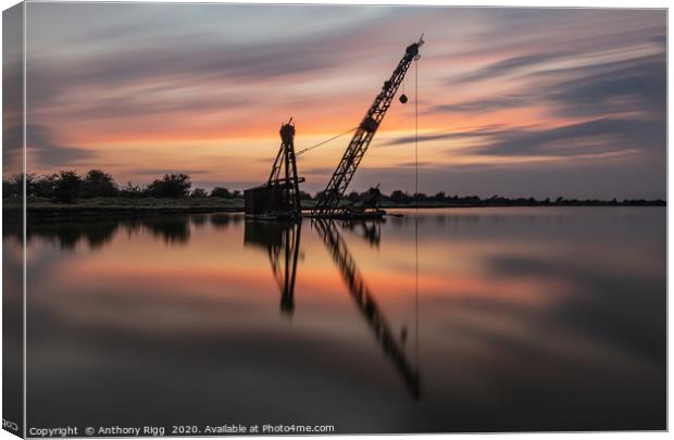 Abandoned Crane Canvas Print by Anthony Rigg