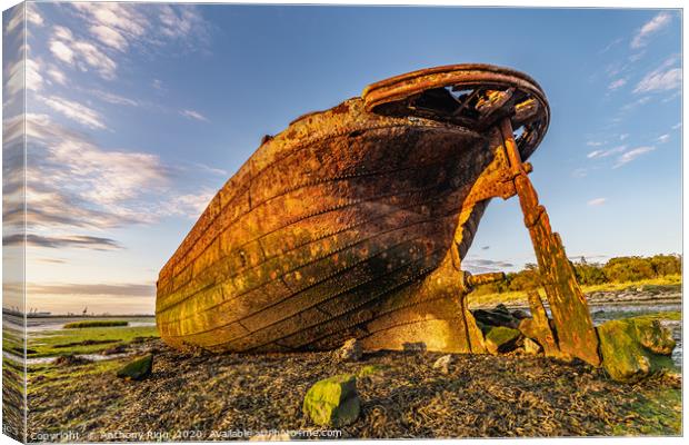 Rusting Ship Wreck  Canvas Print by Anthony Rigg