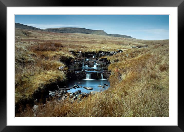 The River Tawe and Moel Feity Framed Mounted Print by Leighton Collins