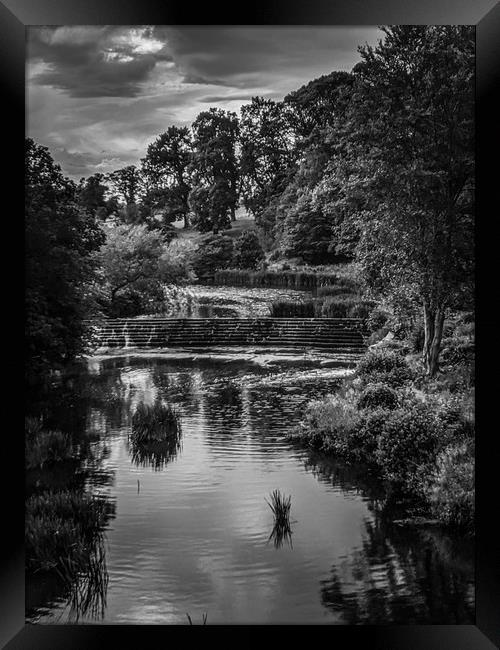 River Aln in Black & White Framed Print by Aimie Burley