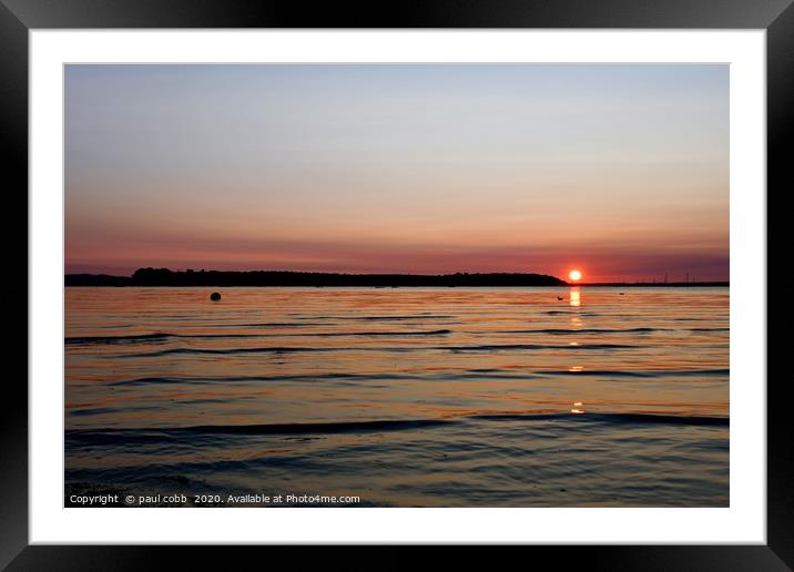 Evening view. Framed Mounted Print by paul cobb