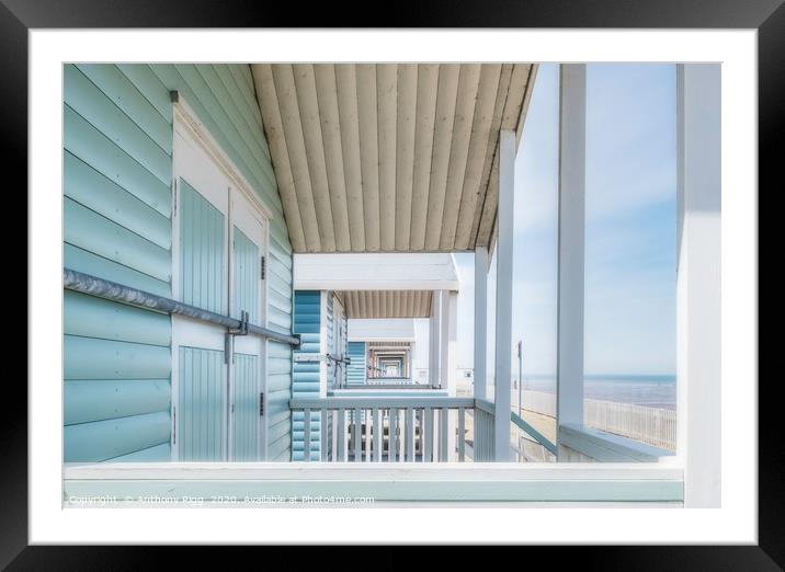 Beach Huts Framed Mounted Print by Anthony Rigg