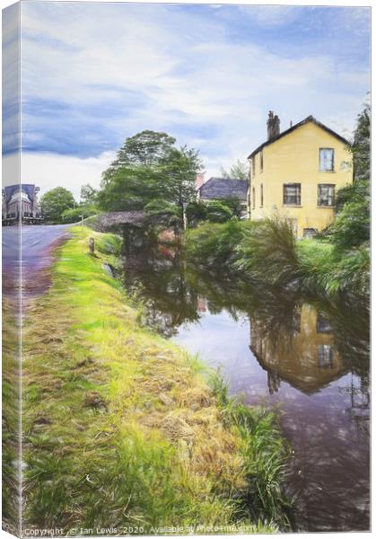 Approaching Brecon By Canal Digital Art Canvas Print by Ian Lewis