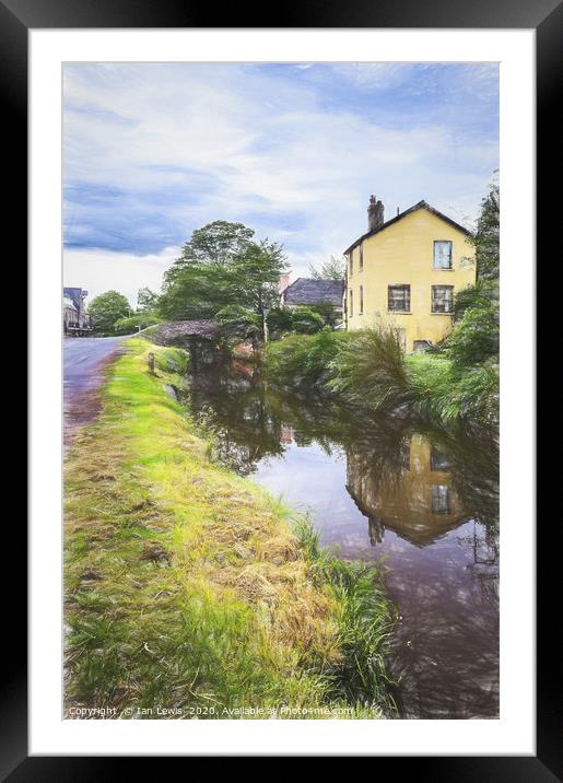 Approaching Brecon By Canal Digital Art Framed Mounted Print by Ian Lewis