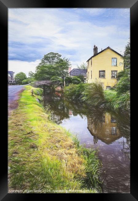 Approaching Brecon By Canal Digital Art Framed Print by Ian Lewis