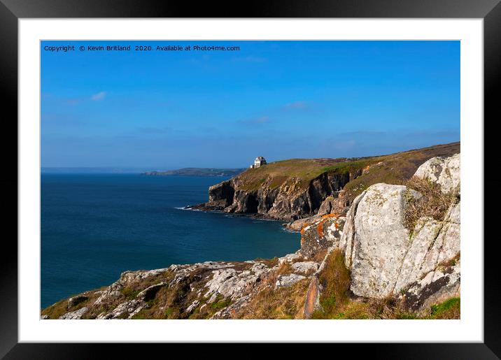 rinsey head cornwall Framed Mounted Print by Kevin Britland