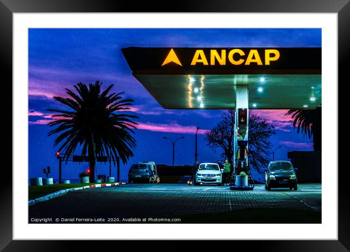 Gas Station Building, Montevideo, Uruguay Framed Mounted Print by Daniel Ferreira-Leite