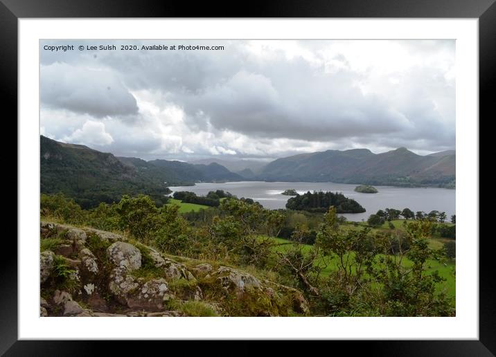 View from Castle head lake District Framed Mounted Print by Lee Sulsh
