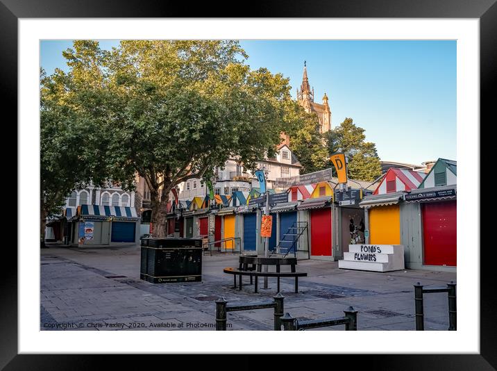 The front of the outdoor market in the city of Nor Framed Mounted Print by Chris Yaxley