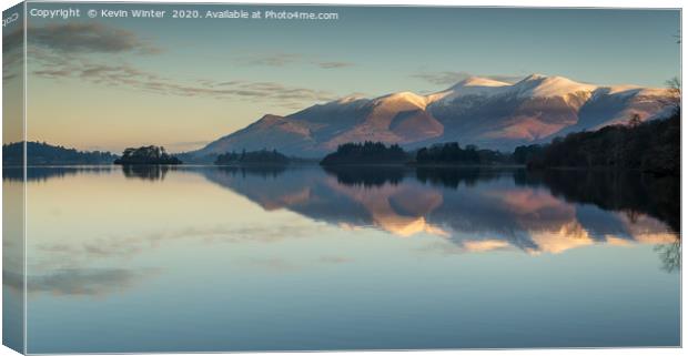 Skiddaw in the Morning Light Canvas Print by Kevin Winter