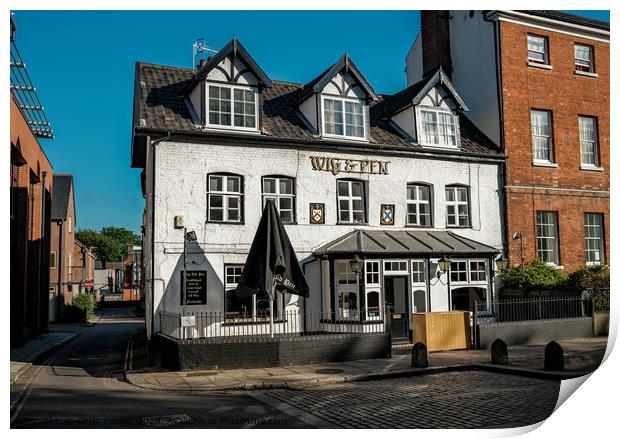 Wig & Pen pub, Norwich Print by Chris Yaxley