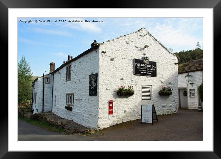 The George Inn at Hubberholme, Yorkshire. Framed Mounted Print by David Birchall