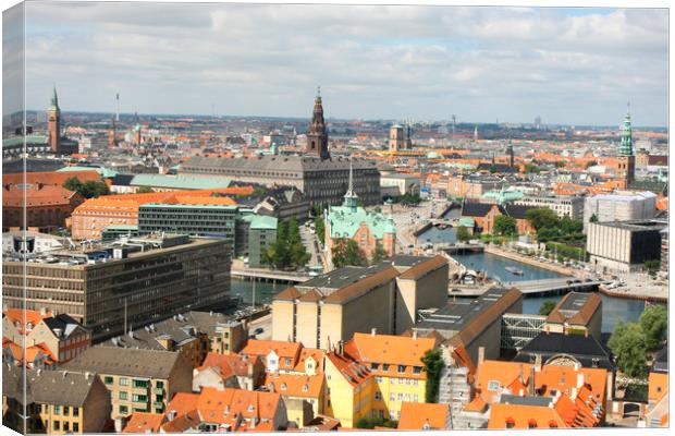 Copenhagen City, Denmark, Scandinavia Canvas Print by M. J. Photography