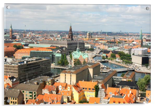 Copenhagen City, Denmark, Scandinavia Acrylic by M. J. Photography