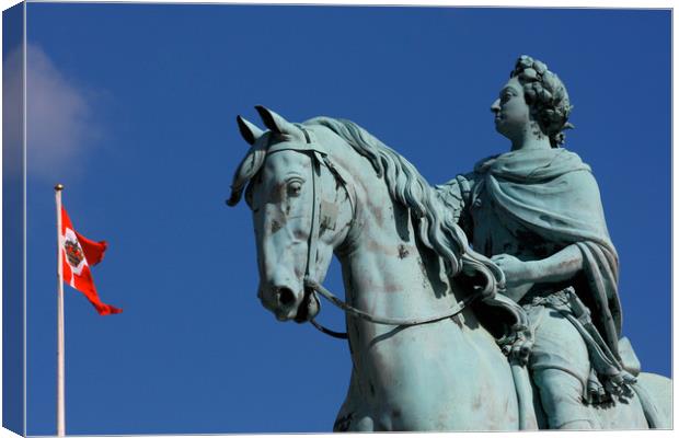 Statue of Frederick V by Jacques Franancis Joseph  Canvas Print by M. J. Photography