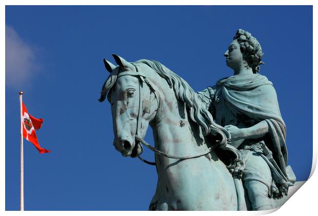 Statue of Frederick V by Jacques Franancis Joseph  Print by M. J. Photography