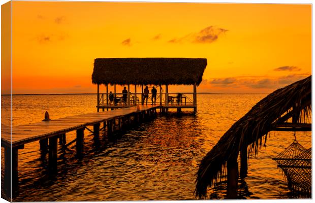 Caribbean Evening Canvas Print by David Hare