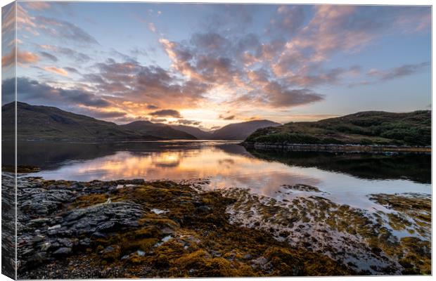 Majestic Sunrise over Loch Glendhu Canvas Print by Clive Ingram