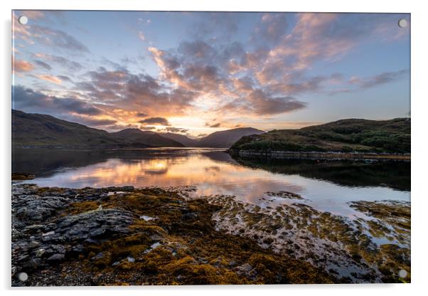 Majestic Sunrise over Loch Glendhu Acrylic by Clive Ingram
