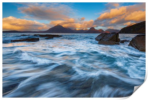 Elgol to The Cullins Print by John Finney