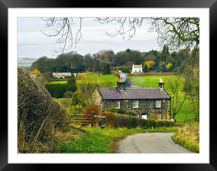 Farm Cottages on Bedlam Lane Framed Mounted Print by Steven Watson