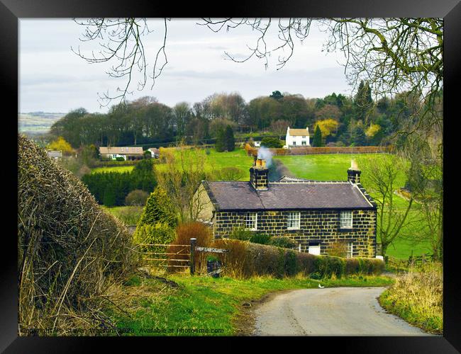 Farm Cottages on Bedlam Lane Framed Print by Steven Watson