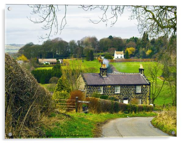 Farm Cottages on Bedlam Lane Acrylic by Steven Watson