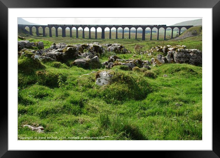Ribblehead Viaduct in North Yorkshire. Framed Mounted Print by David Birchall