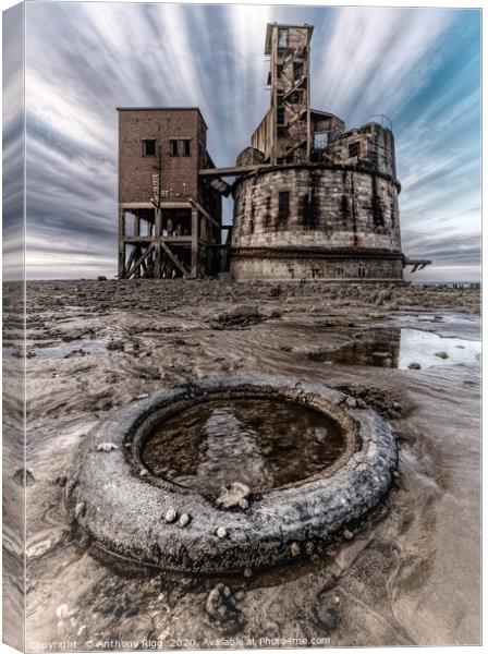 Grain Tower Battery Canvas Print by Anthony Rigg