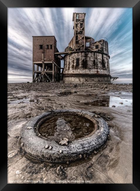 Grain Tower Battery Framed Print by Anthony Rigg