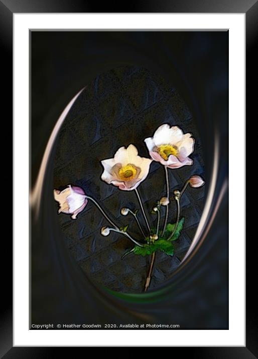 Simply Floral Framed Mounted Print by Heather Goodwin