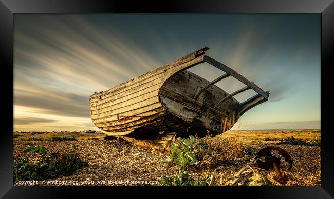 Abandoned Boat Framed Print by Anthony Rigg