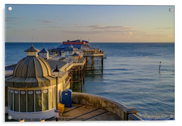 View over Cromer Pier at sunrise Acrylic by Chris Yaxley