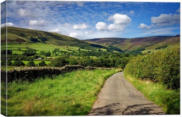 Road to Edale                                Canvas Print by Darren Galpin