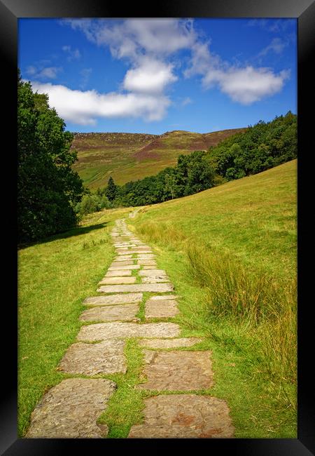   Path to Kinder Scout                             Framed Print by Darren Galpin