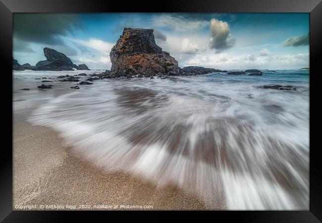 Bedruthan Steps  Framed Print by Anthony Rigg