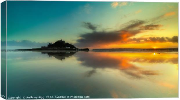 St Michaels Mount Cornwall Canvas Print by Anthony Rigg