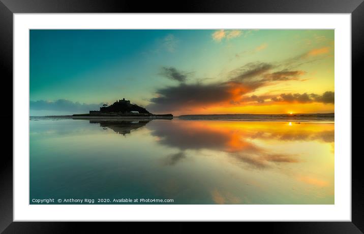 St Michaels Mount Cornwall Framed Mounted Print by Anthony Rigg