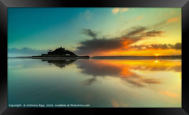St Michaels Mount Cornwall Framed Print by Anthony Rigg